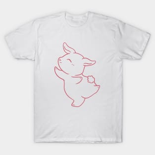 Claude Rabbit Happy Go Lucky | Bunniesmee Wedding Edition T-Shirt